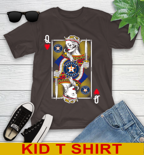 MLB Baseball Houston Astros The Queen Of Hearts Card Shirt Youth T-Shirt 6