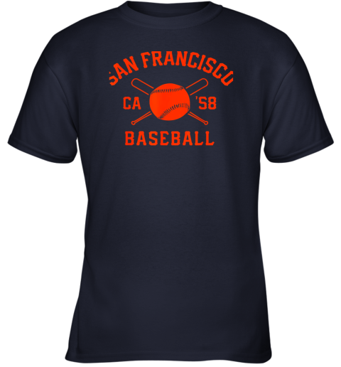 hpst san francisco baseball vintage sf the city cali retro gift youth t shirt 26 front navy