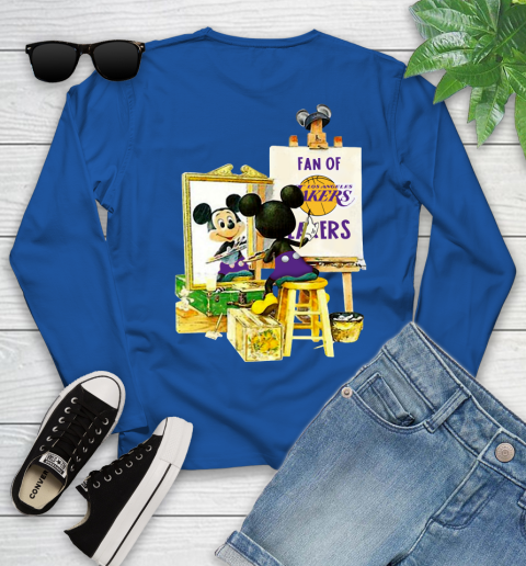 NBA Basketball Los Angeles Lakers Mickey Drawing Shirt 122 NBA Basketball Los Angeles Lakers Mickey Drawing Shirt - Image 122
