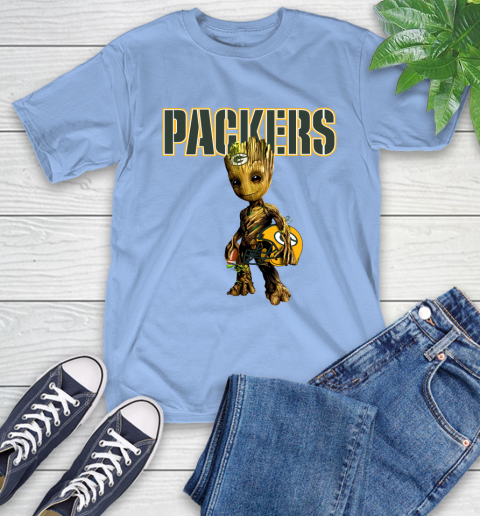Green Bay Packers NFL Football Groot Marvel Guardians Of The Galaxy T-Shirt 11