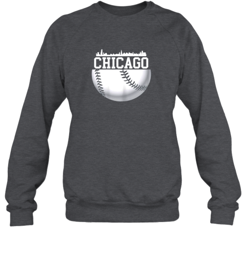 8ngx vintage downtown chicago shirt baseball retro illinois state sweatshirt 35 front dark heather