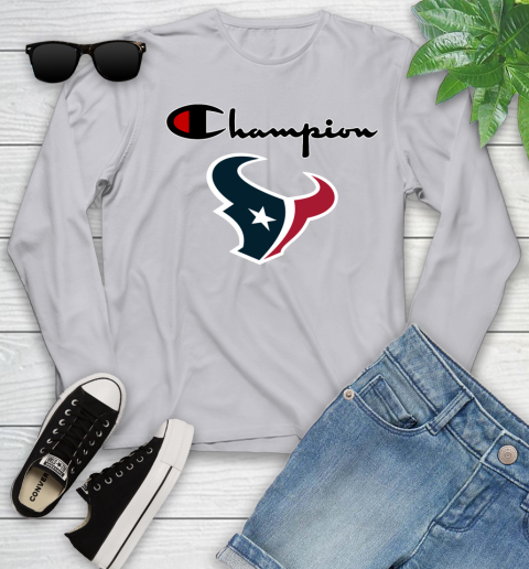 NFL Football Houston Texans Champion Shirt Youth Long Sleeve 3