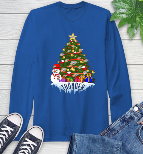 Oklahoma City Thunder Merry Christmas NBA Basketball Sports Long Sleeve T-Shirt 9