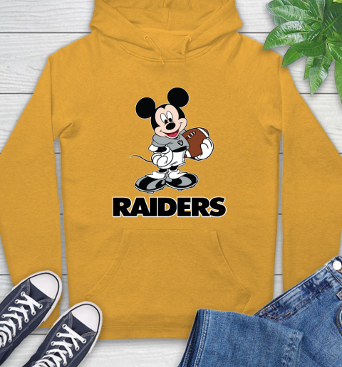 NFL Football Oakland Raiders Cheerful Mickey Mouse Shirt Hoodie 3