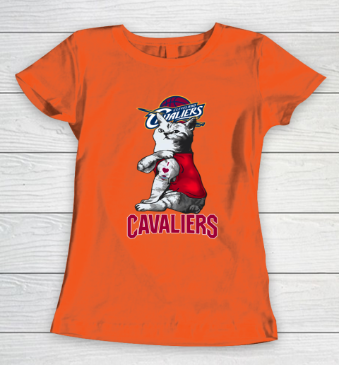 NBA Basketball My Cat Loves Cleveland Cavaliers Women's T-Shirt 3
