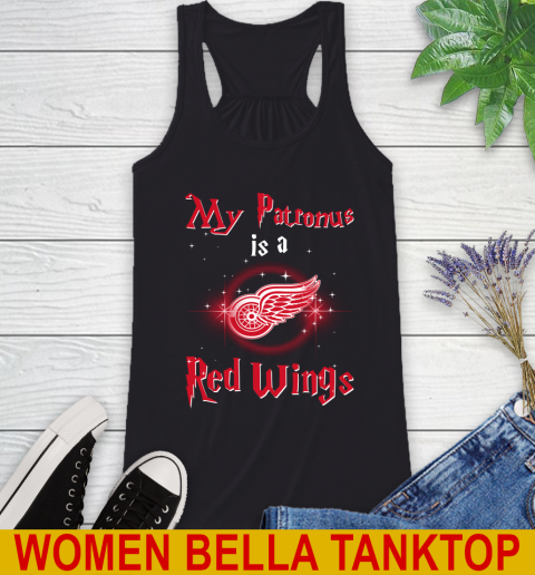 NHL Hockey Harry Potter My Patronus Is A Detroit Red Wings Racerback Tank