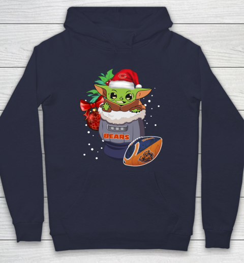 Chicago Bears Christmas Baby Yoda Star Wars Funny Happy NFL Hoodie 4