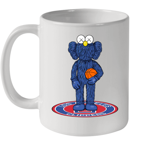 NBA Basketball LA Clippers Kaws Bff Blue Figure Shirt Ceramic Mug 11oz