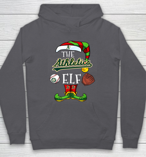 Oakland Athletics Christmas ELF Funny MLB Hoodie 4