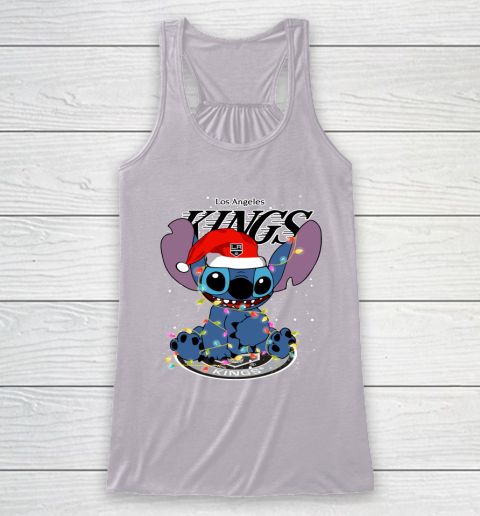 Los Angeles Kings NHL Hockey noel stitch Christmas Racerback Tank 3
