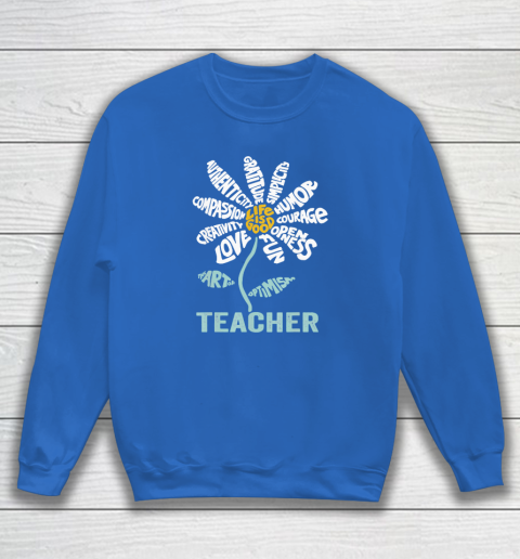 Life is good Teacher Daisy T shirt Teach School Sunflower Sweatshirt 5