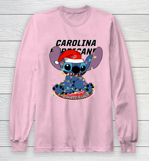 Carolina Hurricanes NHL Hockey noel stitch Christmas Long Sleeve T-Shirt 6
