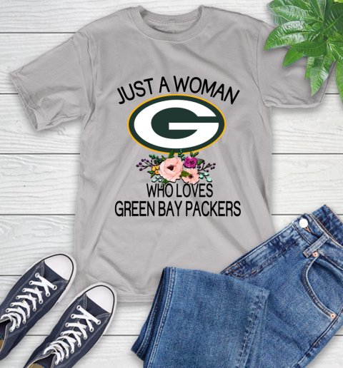 NFL Just A Woman Who Loves Green Bay Packers Football Sports T-Shirt 12