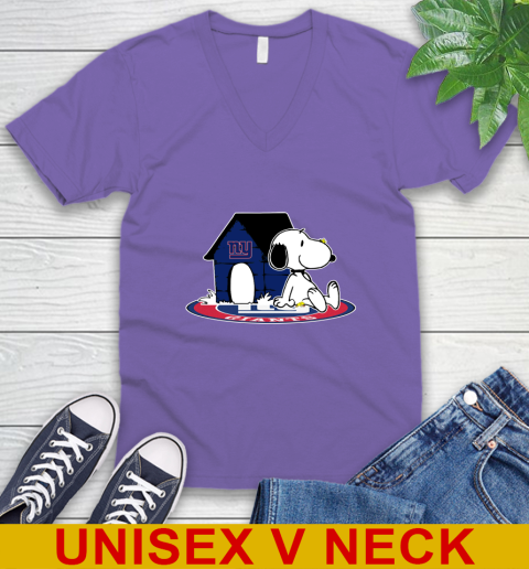 NFL Football New York Giants Snoopy The Peanuts Movie Shirt V-Neck T-Shirt 9