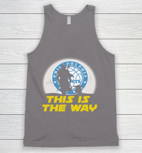 Philadelphia 76ers NBA Basketball Star Wars Yoda And Mandalorian This Is The Way Tank Top 6