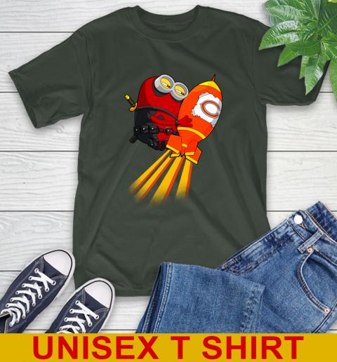 NFL Football Chicago Bears Deadpool Minion Marvel Shirt T-Shirt 6
