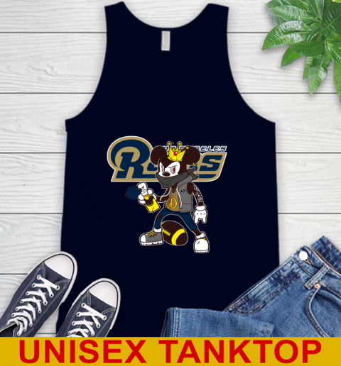 Los Angeles Rams NFL Football Mickey Peace Sign Sports Tank Top 3