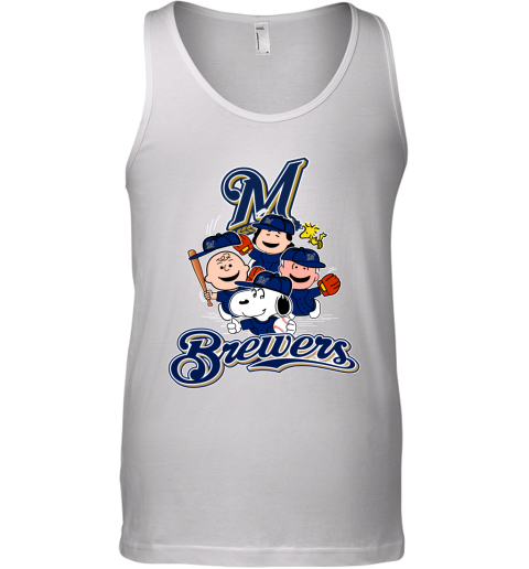 MLB Productions Youth Milwaukee Brewers Gray Cotton Sleeveless Tank