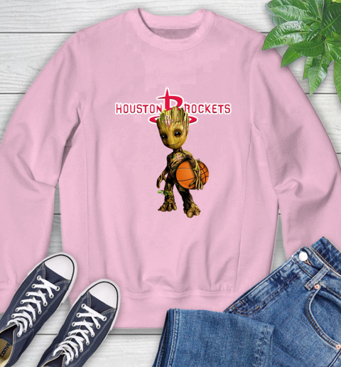 Houston Rockets NBA Basketball Groot Marvel Guardians Of The Galaxy Sweatshirt 9