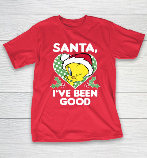 Looney Tunes Christmas Tweety Bird Santa I ve Been Good T-Shirt 9