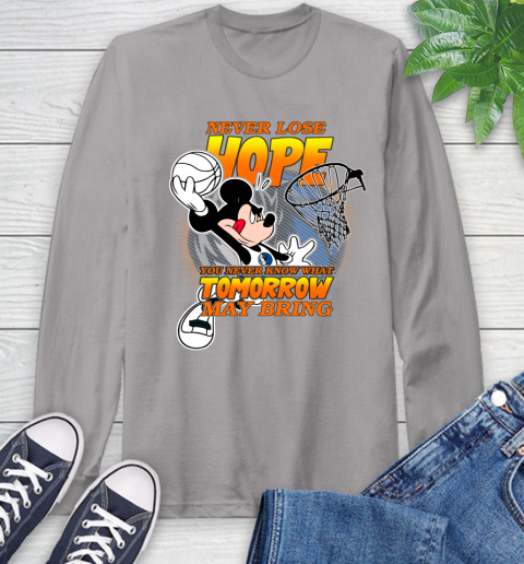 Dallas Mavericks NBA Basketball Mickey Disney Never Lose Hope Long Sleeve T-Shirt 6