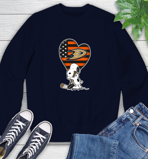 Anaheim Ducks NHL Hockey The Peanuts Movie Adorable Snoopy Sweatshirt 3