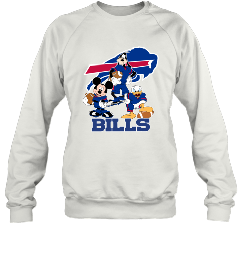 Mickey Donald Goofy The Three Buffalo Bills Football Sweatshirt