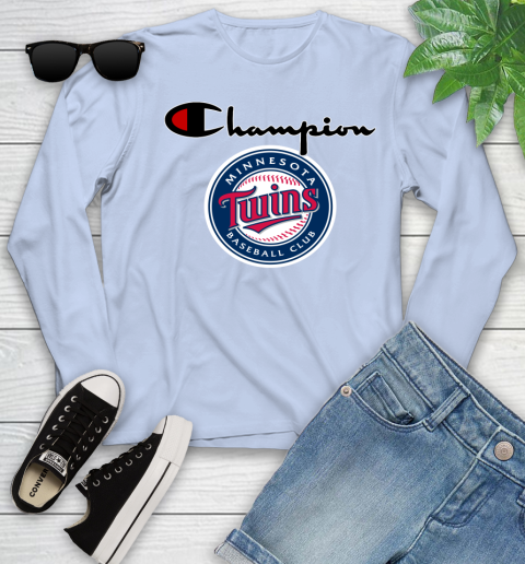 MLB Baseball Minnesota Twins Champion Shirt Youth Long Sleeve 6
