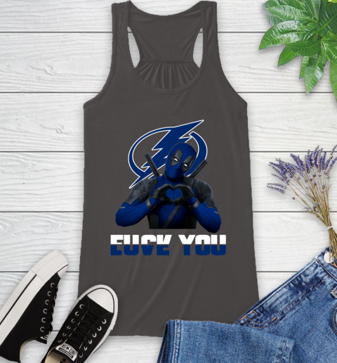 NHL Tampa Bay Lightning Deadpool Love You Fuck You Hockey Sports Racerback Tank 11