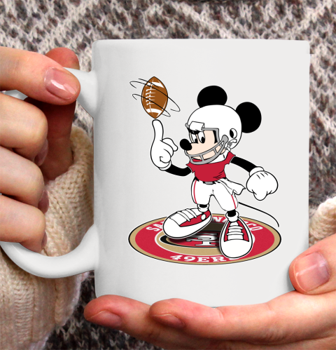 NFL Football San Francisco 49ers Cheerful Mickey Disney Shirt Ceramic Mug 15oz 2