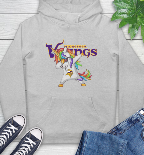 Minnesota Vikings NFL Football Funny Unicorn Dabbing Sports Hoodie 6