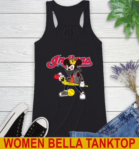 Cleveland Indians MLB Baseball Mickey Peace Sign Sports Racerback Tank 2