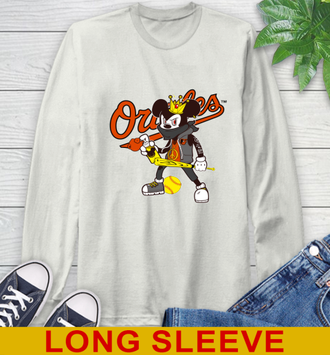 Baltimore Orioles MLB Baseball Mickey Peace Sign Sports Long Sleeve T-Shirt 12
