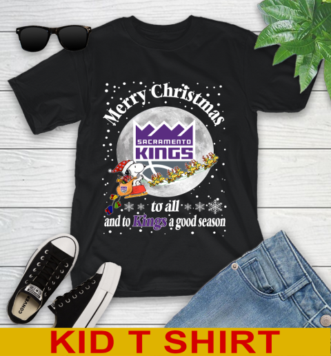 Sacramento Kings Merry Christmas To All And To Kings A Good Season NBA Basketball Sports Youth T-Shirt