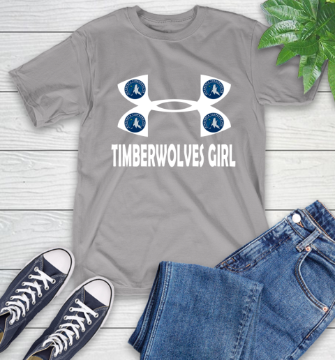 NBA Minnesota Timberwolves Girl Under Armour Basketball Sports T-Shirt 6
