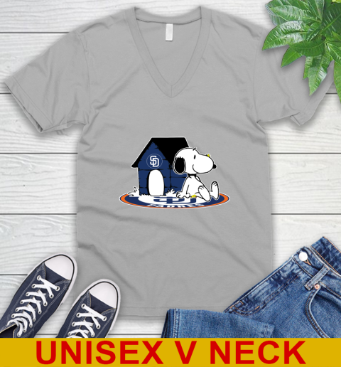 MLB Baseball San Diego Padres Snoopy The Peanuts Movie Shirt V-Neck T-Shirt 4