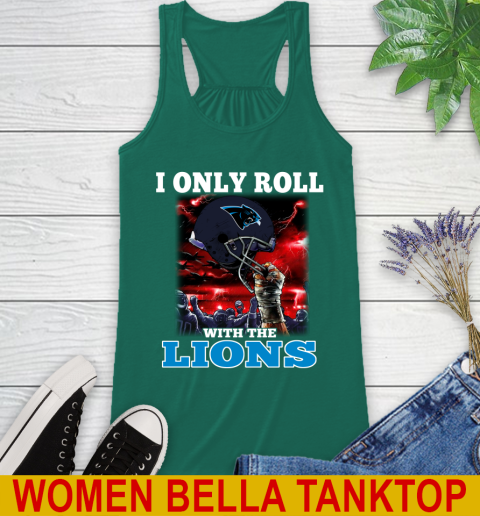 Carolina Panthers NFL Football I Only Roll With My Team Sports Racerback Tank 5