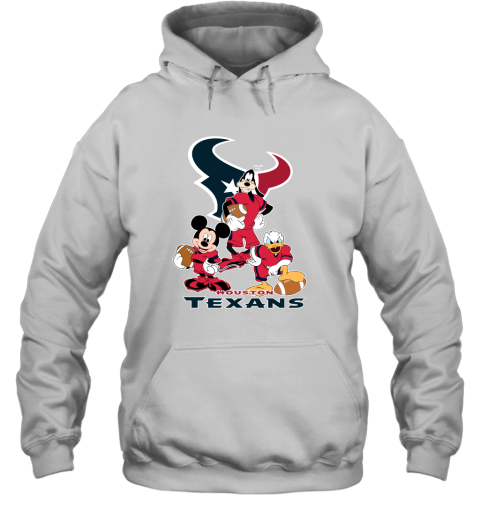 Mickey Donald Goofy The Three Houston Texans Football Hoodie