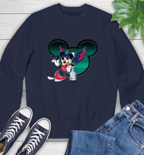 NHL Washington Capitals Stanley Cup Mickey Mouse Disney Hockey T Shirt Sweatshirt 3
