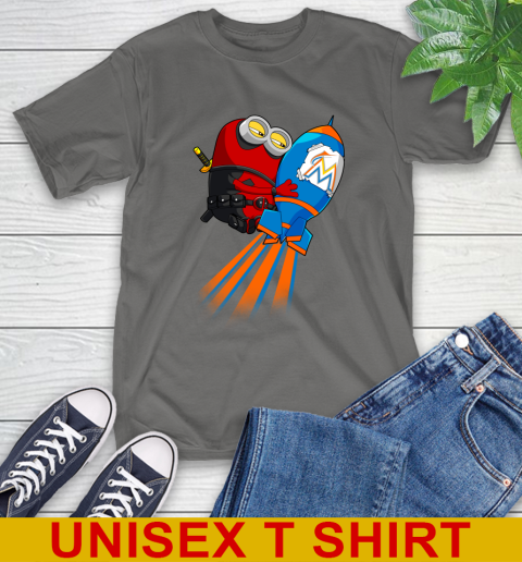 MLB Baseball Miami Marlins Deadpool Minion Marvel Shirt T-Shirt 10