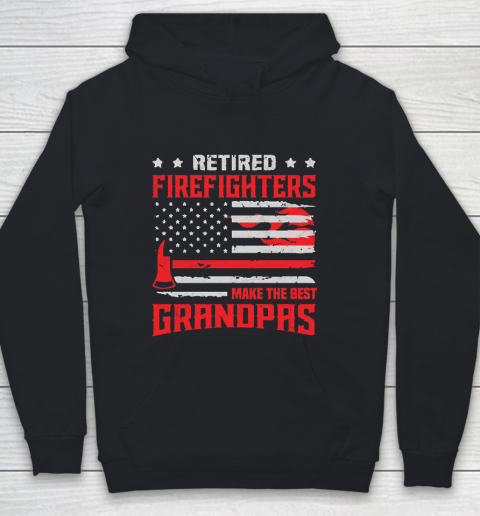 Grandpa Funny Gift Apparel  Retired Firefighter Grandpa Thin Red Line Youth Hoodie