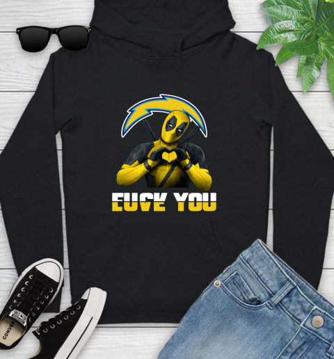 NHL San Diego Chargers Deadpool Love You Fuck You Football Sports Youth Hoodie