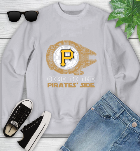 MLB Come To The Pittsburgh Pirates Side Star Wars Baseball Sports Youth Sweatshirt 3