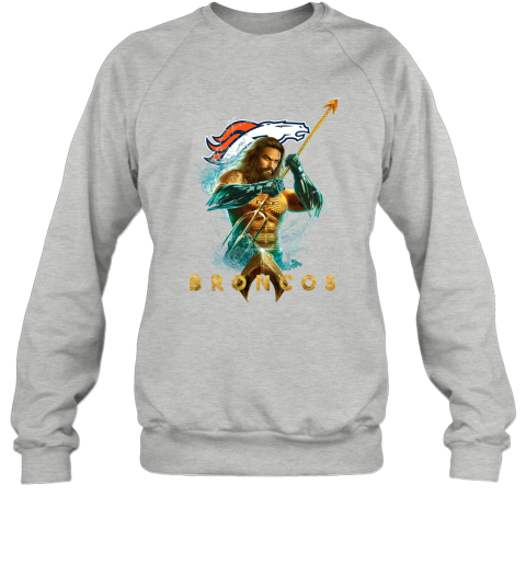 NFL Denver Broncos Aquaman DC Football Sports pv5Iv2ELsMF sweatshirt 35 95 151514 front sport grey
