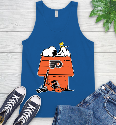 Philadelphia Flyers NHL Hockey Snoopy Woodstock The Peanuts Movie Tank Top 5