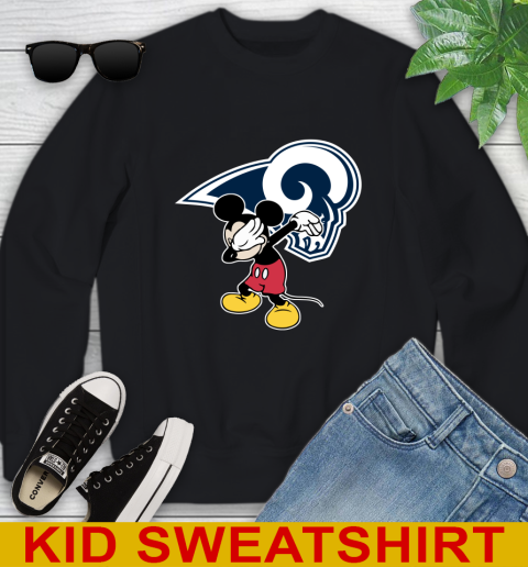 Los Angeles Rams NFL Football Dabbing Mickey Disney Sports Youth Sweatshirt 2