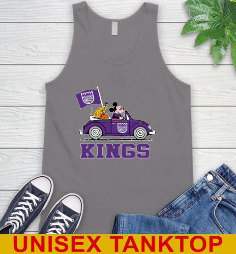 NBA Basketball Sacramento Kings Pluto Mickey Driving Disney Shirt Tank Top 7