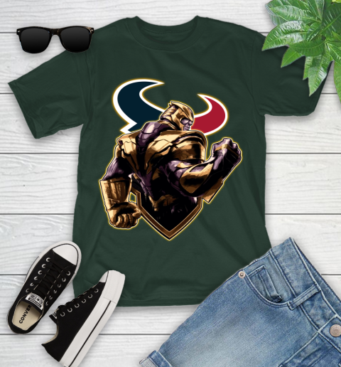 NFL Thanos Avengers Endgame Football Sports Houston Texans Youth T-Shirt 5