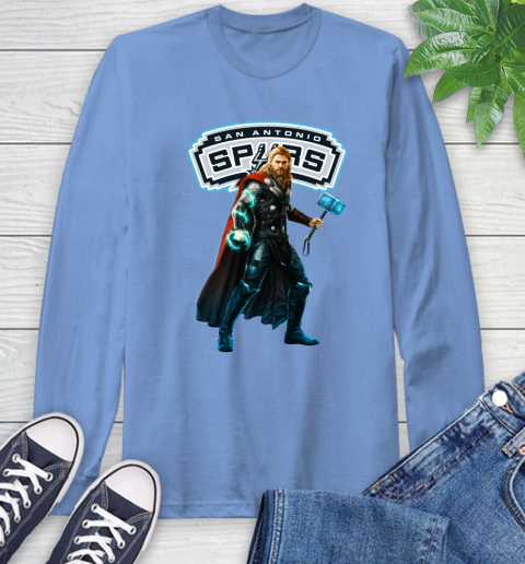 NBA Thor Avengers Endgame Basketball San Antonio Spurs Long Sleeve T-Shirt 11