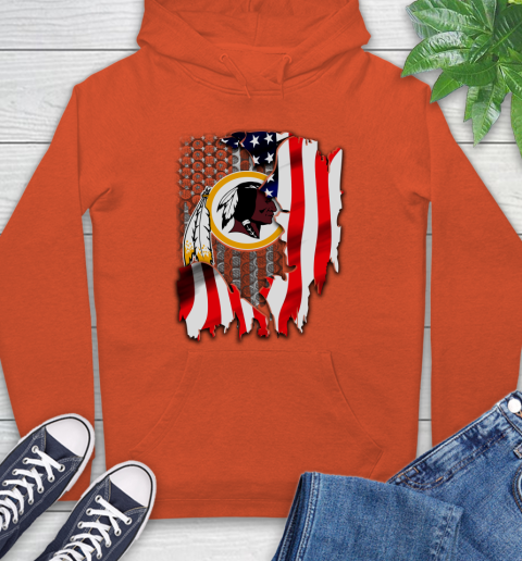 Washington Redskins NFL Football American Flag Hoodie 4